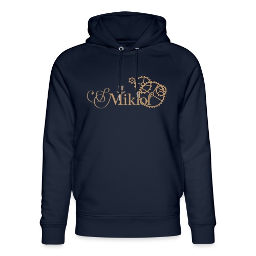 miklof logo gold outlined 3000px - Unisex Organic Hoodie by Stanley & Stella