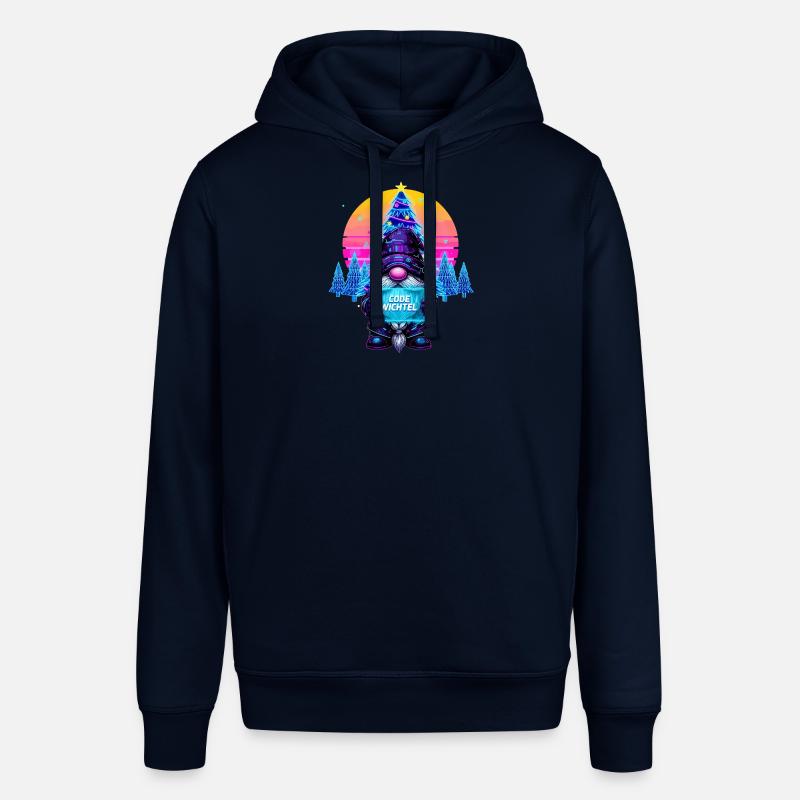 Cyberpunk Code Gnome - Synthwave Noël Nerd - Sweat à capuche SOUNDER Stanley/Stella Unisexe - marine