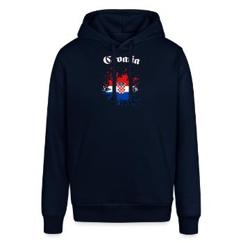Kroatien Splatter Croatia - Stanley/Stella Unisex Hoodie SOUNDER - Navy - Vorne - Alina (178cm) & Michal (187cm)