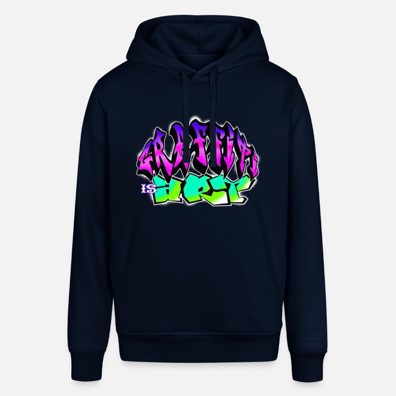 Graffiti è arte colorato graffito slogan - Felpa con cappuccio unisex SOUNDER di Stanley/Stella - blu scuro