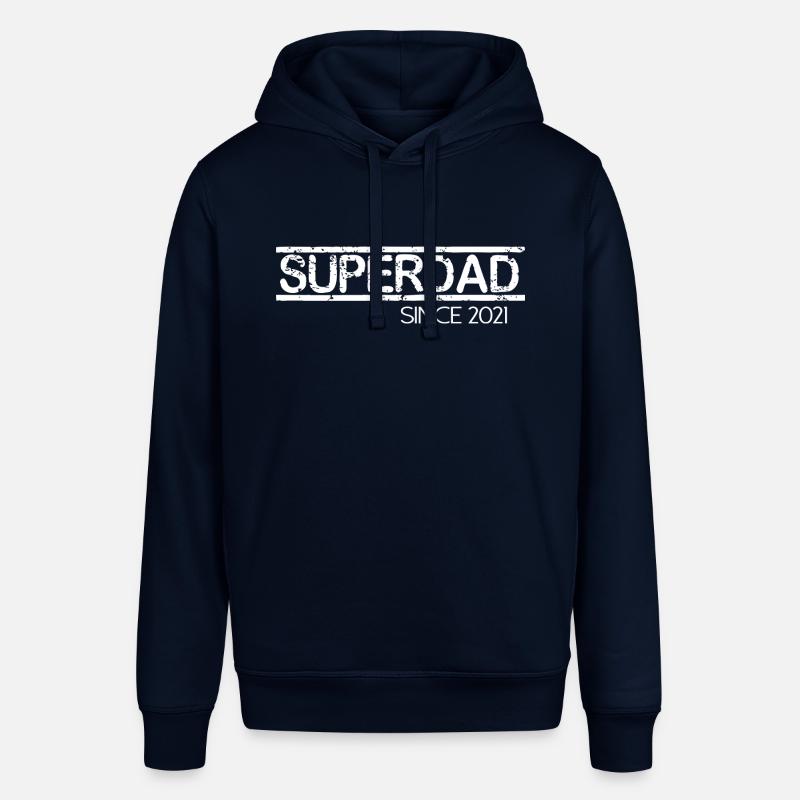 Superdad since 2021 Scripture saying - Stanley/Stella SOUNDER Unisex Hoodie - navy