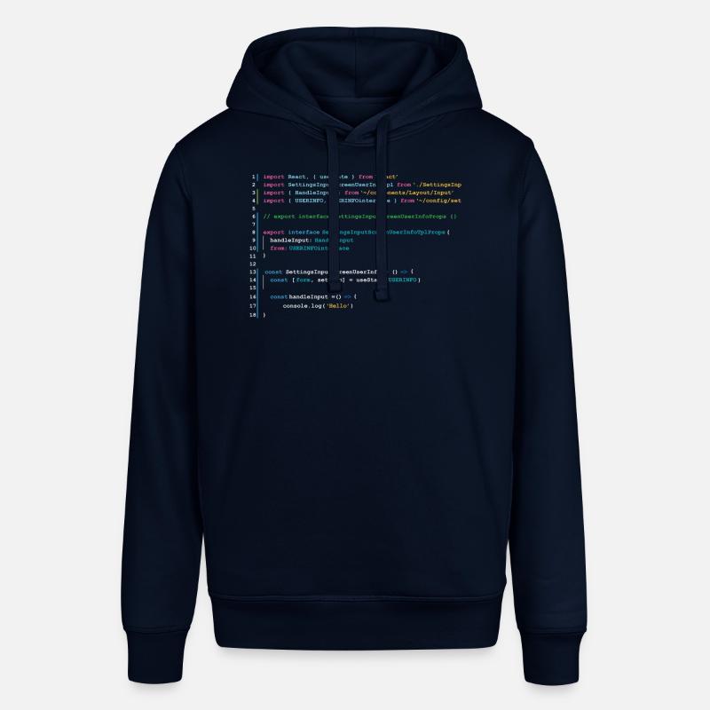 Code des programmeurs dans React - Sweat à capuche SOUNDER Stanley/Stella Unisexe - marine