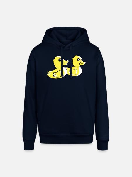 2 ænder svømmevand par to venner hold - Stanley/Stella SOUNDER unisex hoodie - marineblå