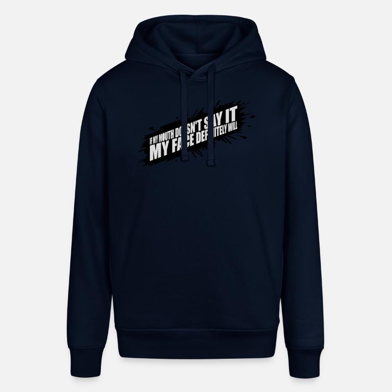 my face definitely will - Stanley/Stella Unisex Hoodie SOUNDER - Navy