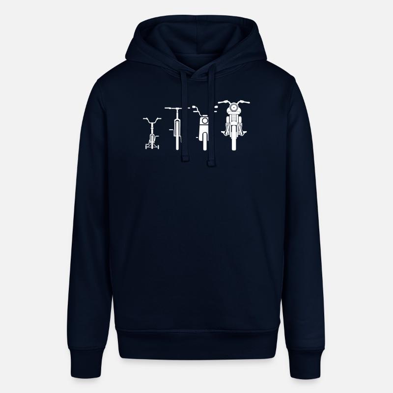 Motorcycle Evolution - Gift - Stanley/Stella SOUNDER Unisex Hoodie - navy