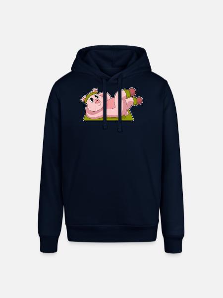 Pig Abdominal Workout Bodybuilding - Stanley/Stella SOUNDER Unisex Hoodie - navy