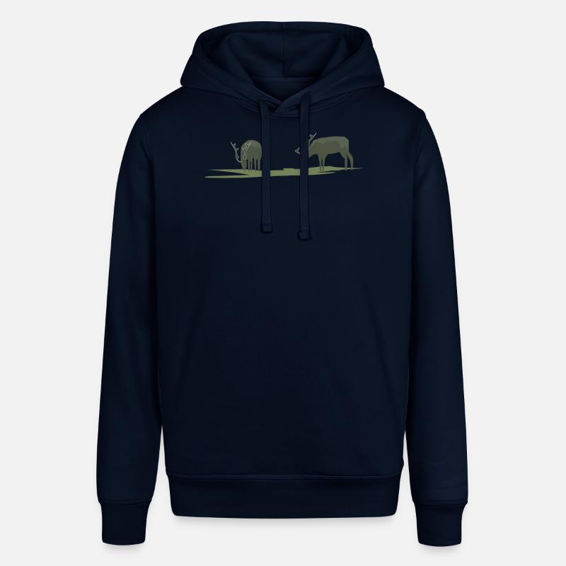 Elche oder Hirsche am Grasen - Stanley/Stella Unisex Hoodie SOUNDER - Navy