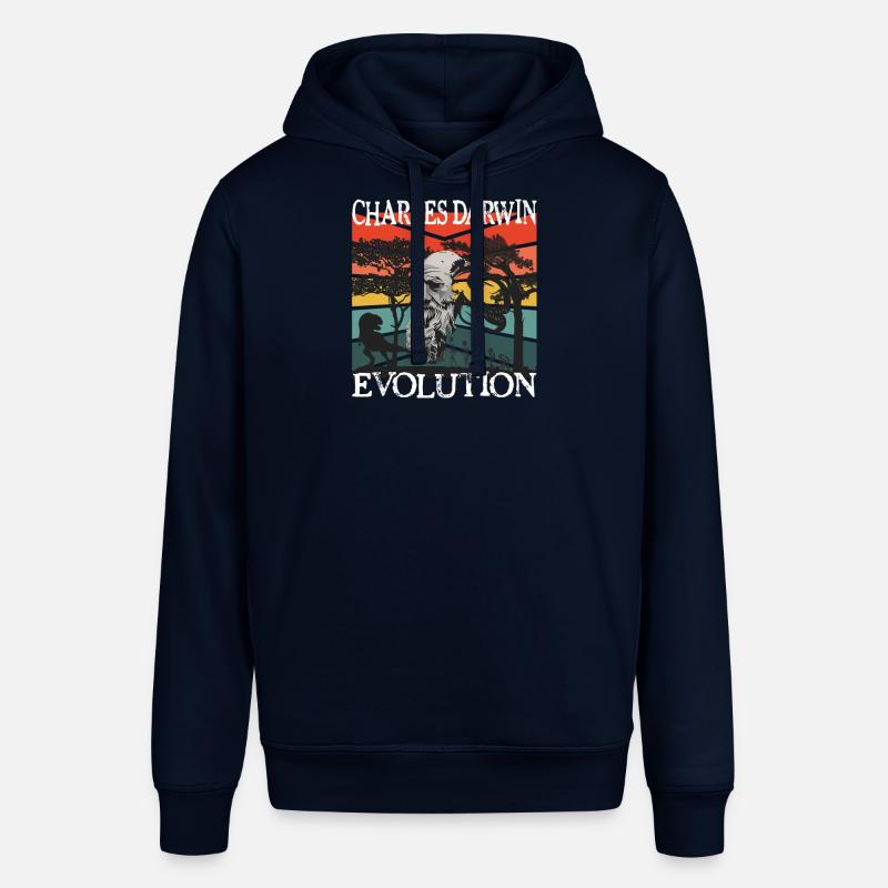 Charles Darwin Evolution textile Geschenkidee - Stanley/Stella Unisex Hoodie SOUNDER - Navy