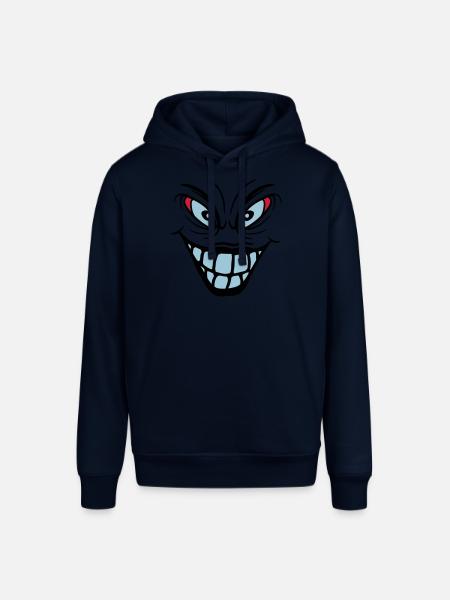 psychopath verrueckt clown joker grinsen mund fres - Stanley/Stella Unisex Hoodie SOUNDER - Navy
