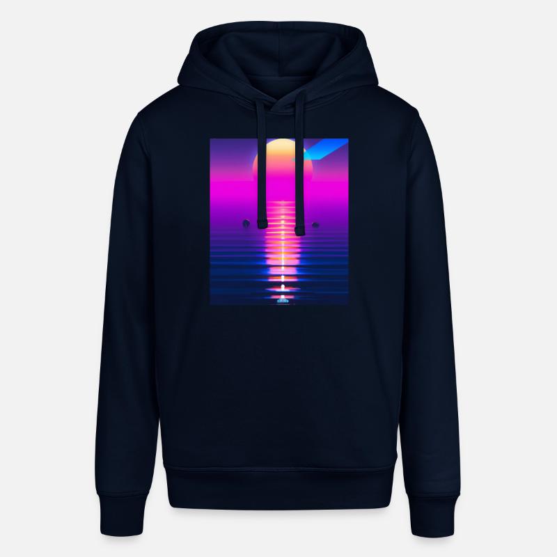 Vaporwave Sun Synthwave Sunset - Sweat à capuche SOUNDER Stanley/Stella Unisexe - marine