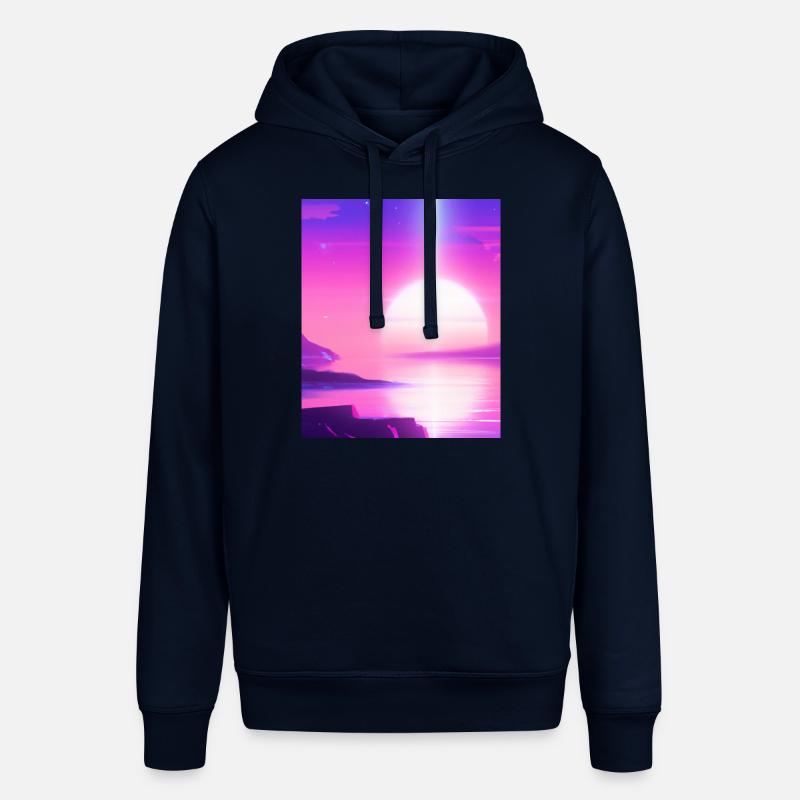 Vaporwave Sun Synthwave Sunset - Sweat à capuche SOUNDER Stanley/Stella Unisexe - marine