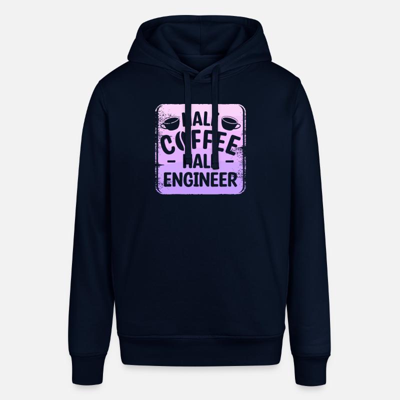 Half Coffee Half Engineer Engineering - Stanley/Stella SOUNDER Unisex Hoodie - navy