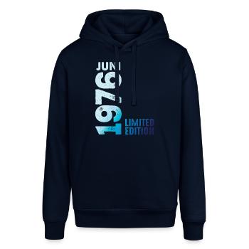 Limited Edition Juli 1976 Legendär Seit Juli 1976 - Stanley/Stella Unisex Hoodie SOUNDER - Navy - Vorne - Alina (178cm) & Michal (187cm)
