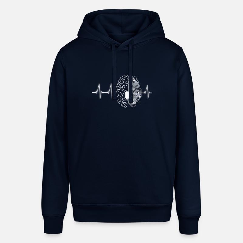 Programmierliebhaber Programmierer Heartbeat Design - Stanley/Stella Unisex Hoodie SOUNDER - Navy