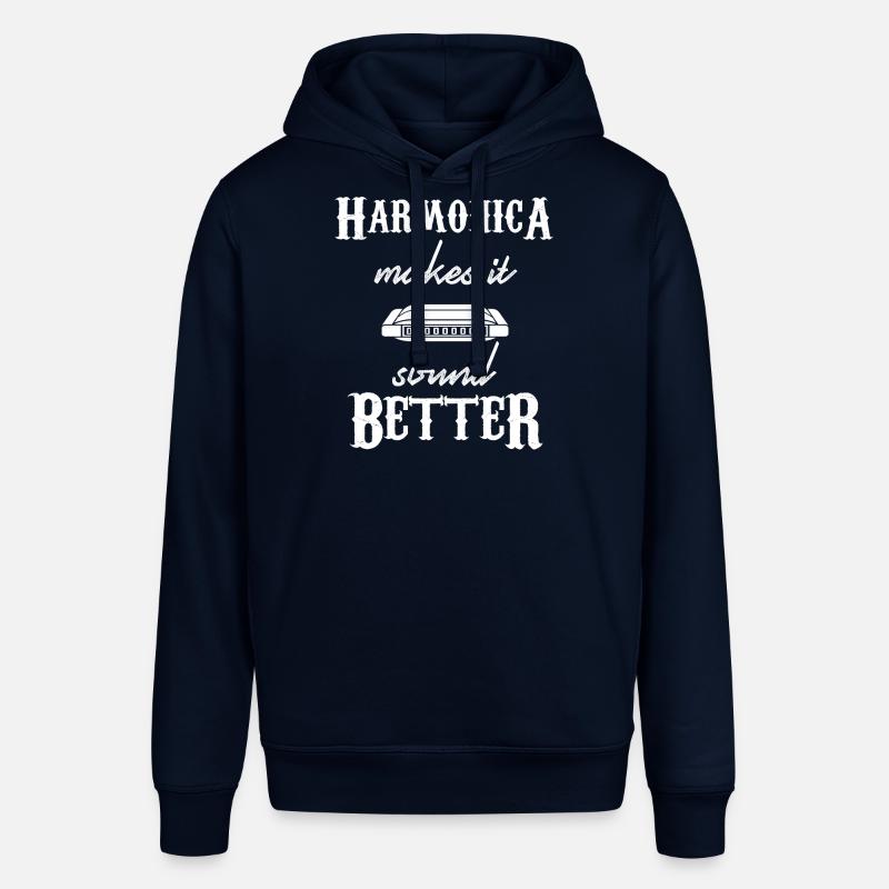 harmonica - harmonica player - harmonica - Stanley/Stella SOUNDER Unisex Hoodie - navy
