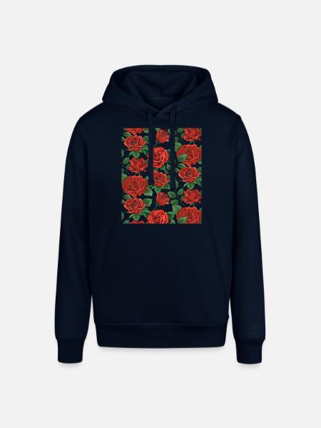 Roses Pattern - Stanley/Stella SOUNDER Unisex Hoodie - navy
