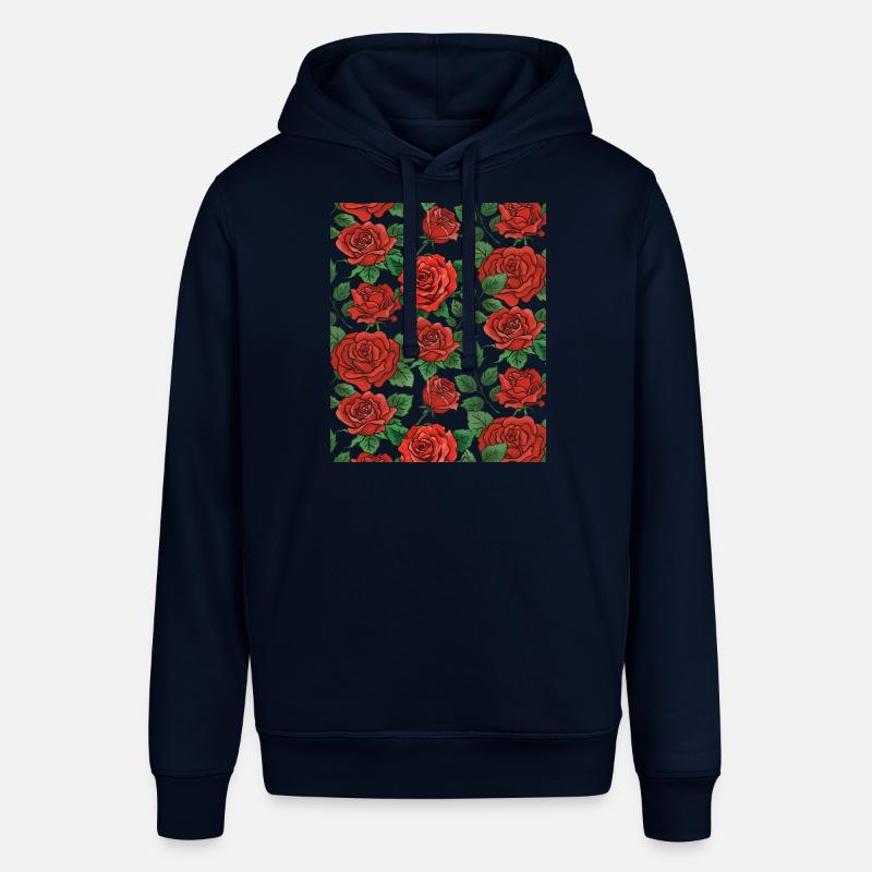 Roses Pattern - Stanley/Stella SOUNDER Unisex Hoodie - navy