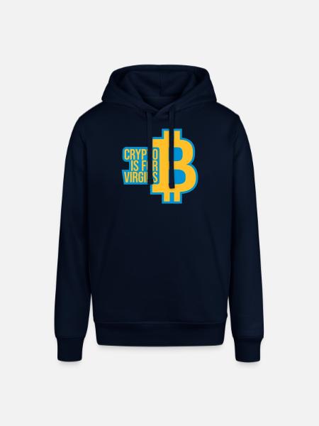 crypto is for virgins - Stanley/Stella SOUNDER Unisex Hoodie - navy