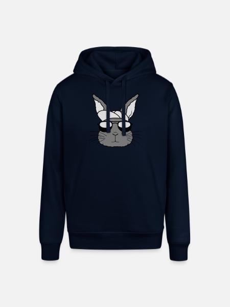 Capy Sunglasses Rabbit Cool - Stanley/Stella SOUNDER Unisex Hoodie - navy
