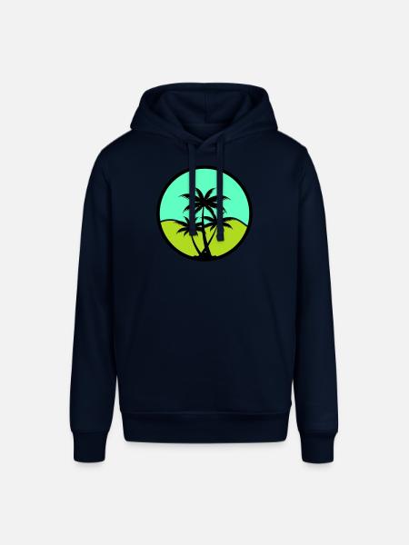 Palm trees - Stanley/Stella SOUNDER Unisex Hoodie - navy