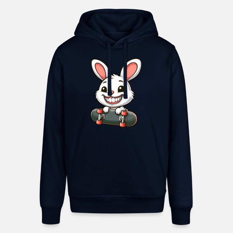 Mignon lapin blanc lapin planche à roulettes - Sweat à capuche SOUNDER Stanley/Stella Unisexe - marine