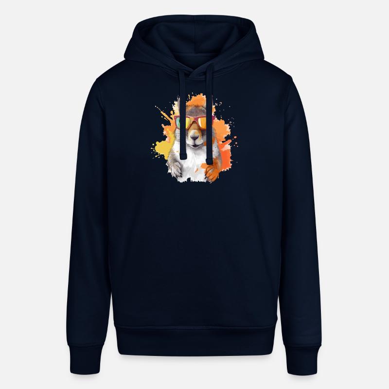 Tom, das Eichhörnchen mit Brille - Stanley/Stella Unisex Hoodie SOUNDER - Navy