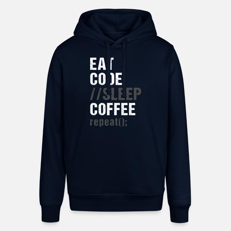 Eat Code Sleep Coffee Répéter - Sweat à capuche SOUNDER Stanley/Stella Unisexe - marine