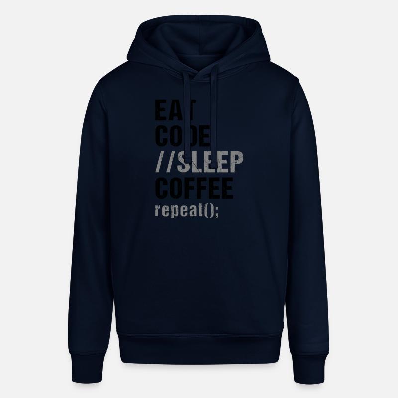 Manger Code Sommeil Café Répéter - Sweat à capuche SOUNDER Stanley/Stella Unisexe - marine