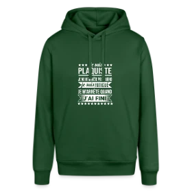 Maquette de Sweat à capuche SOUNDER Stanley/Stella Unisexe « T-Shirt Plaquiste Humour - Je m'arrête quand j'ai fini » à imprimer et personnaliser
