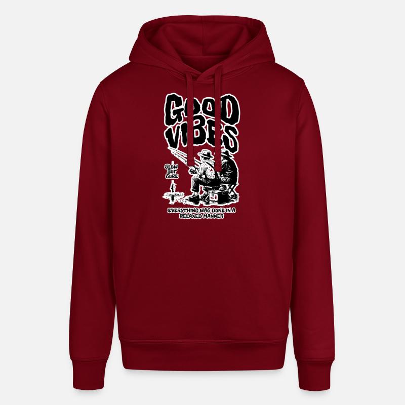 Pêche : Ondes positives - Sweat à capuche SOUNDER Stanley/Stella Unisexe - bordeaux