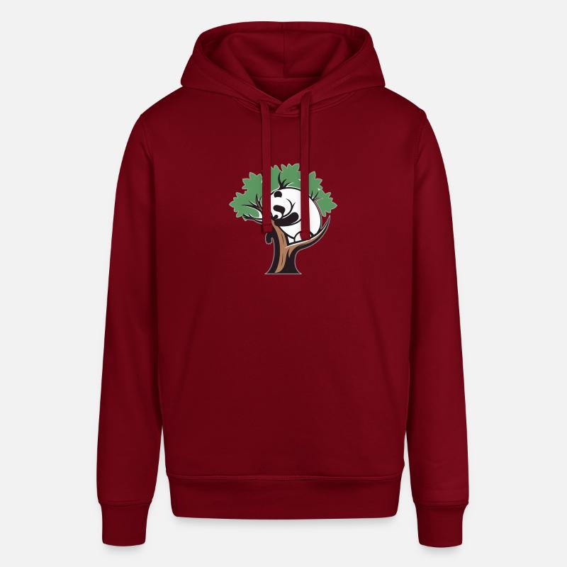 Panda in einem Baum - Stanley/Stella Unisex Hoodie SOUNDER - Burgunderrot