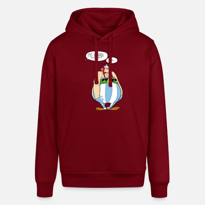 Asterix & Obelix - Obelix boudeur - Sweat à capuche SOUNDER Stanley/Stella Unisexe - bordeaux