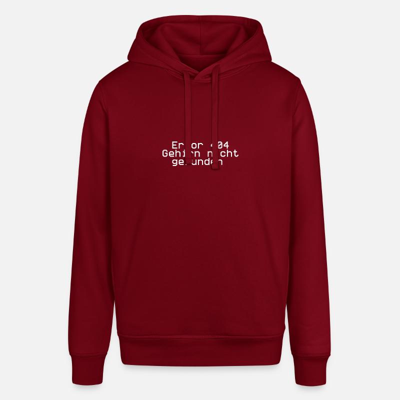 Error 404,brain not found,brain - Stanley/Stella SOUNDER Unisex Hoodie - burgundy