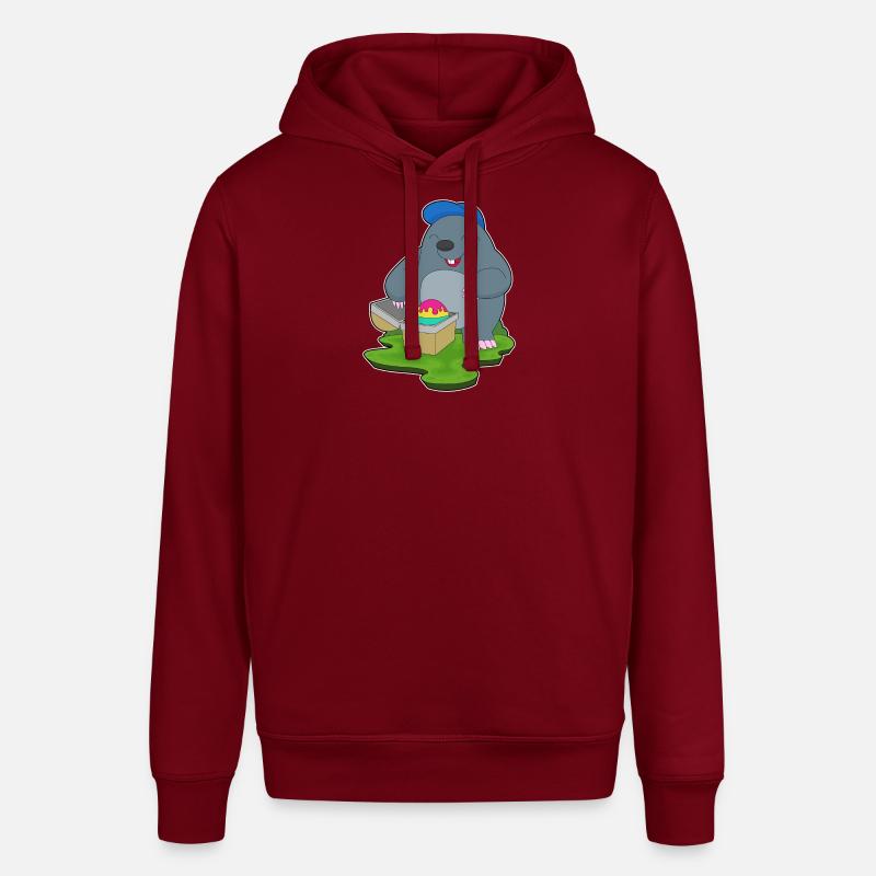 Mole Easter Easter Egg - Stanley/Stella SOUNDER Unisex Hoodie - burgundy