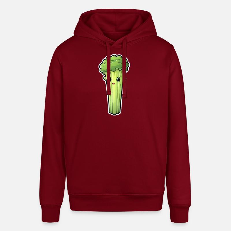 Staudensellerie oder Stangensellerie Kawaii - Stanley/Stella Unisex Hoodie SOUNDER - Burgunderrot