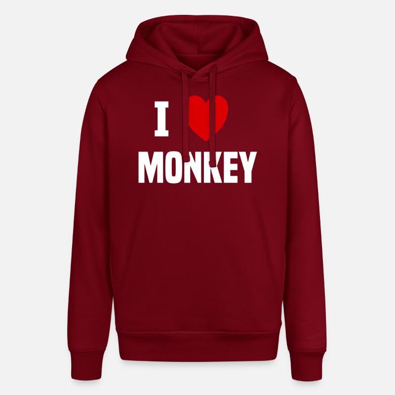 I love Monkey - Sweat à capuche SOUNDER Stanley/Stella Unisexe - bordeaux