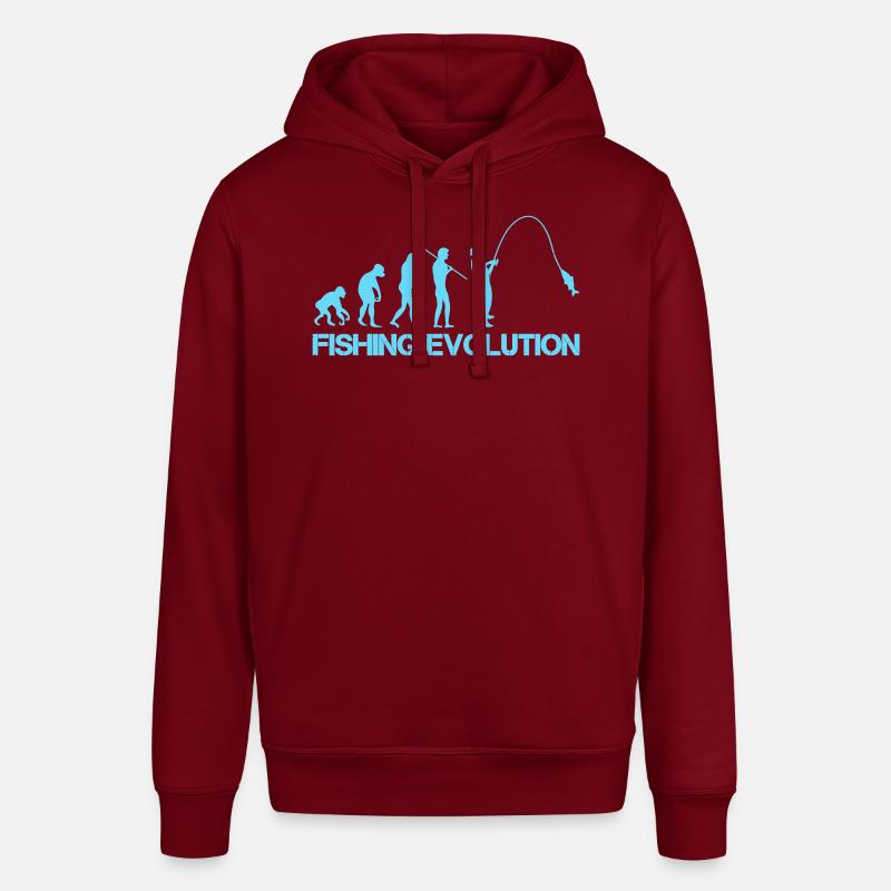 Évolution de la pêche 1 - Sweat à capuche SOUNDER Stanley/Stella Unisexe - bordeaux