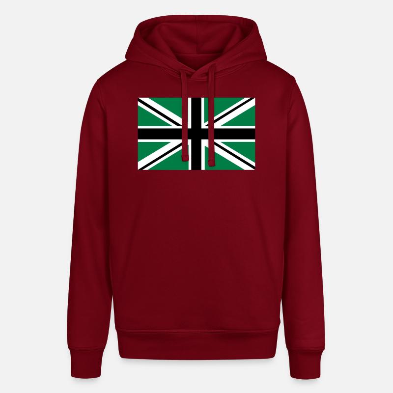 Union Jack | noir-blanc-vert | bannière | drapeau - Sweat à capuche SOUNDER Stanley/Stella Unisexe - bordeaux