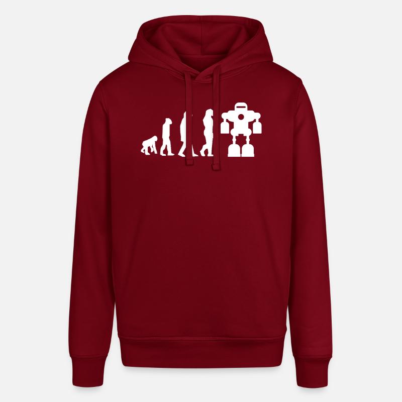 Roboter-Evolution - Stanley/Stella Unisex Hoodie SOUNDER - Burgunderrot