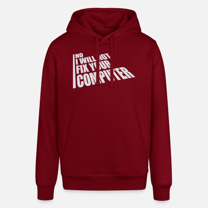 not fix your computer - Stanley/Stella Unisex Hoodie SOUNDER - Burgunderrot
