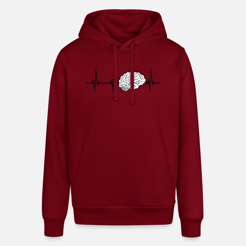 Conception du cerveau ECG - Sweat à capuche SOUNDER Stanley/Stella Unisexe - bordeaux