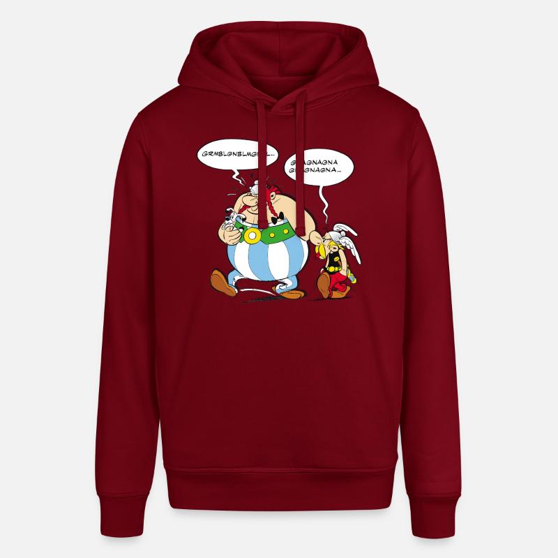 Asterix & Obelix speach bubbles - Felpa con cappuccio unisex SOUNDER di Stanley/Stella - rosso borgogna