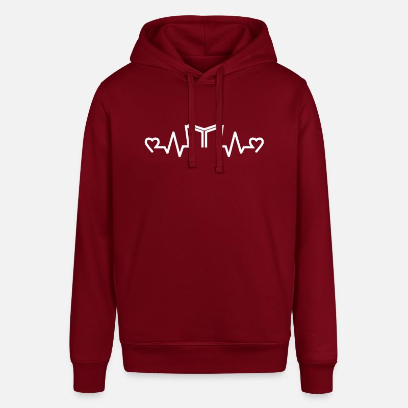 Herzfrequenz Buch Reader, Reader, Bücher - Stanley/Stella Unisex Hoodie SOUNDER - Burgunderrot