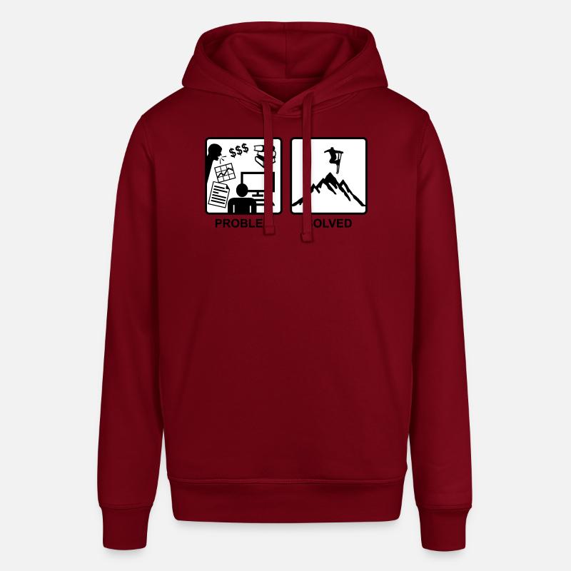 Problem Solved - Skiing - Sweat à capuche SOUNDER Stanley/Stella Unisexe - bordeaux