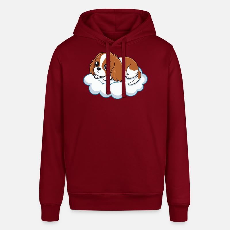 Chiot cavalier rêveur sur un nuage - Sweat à capuche SOUNDER Stanley/Stella Unisexe - bordeaux