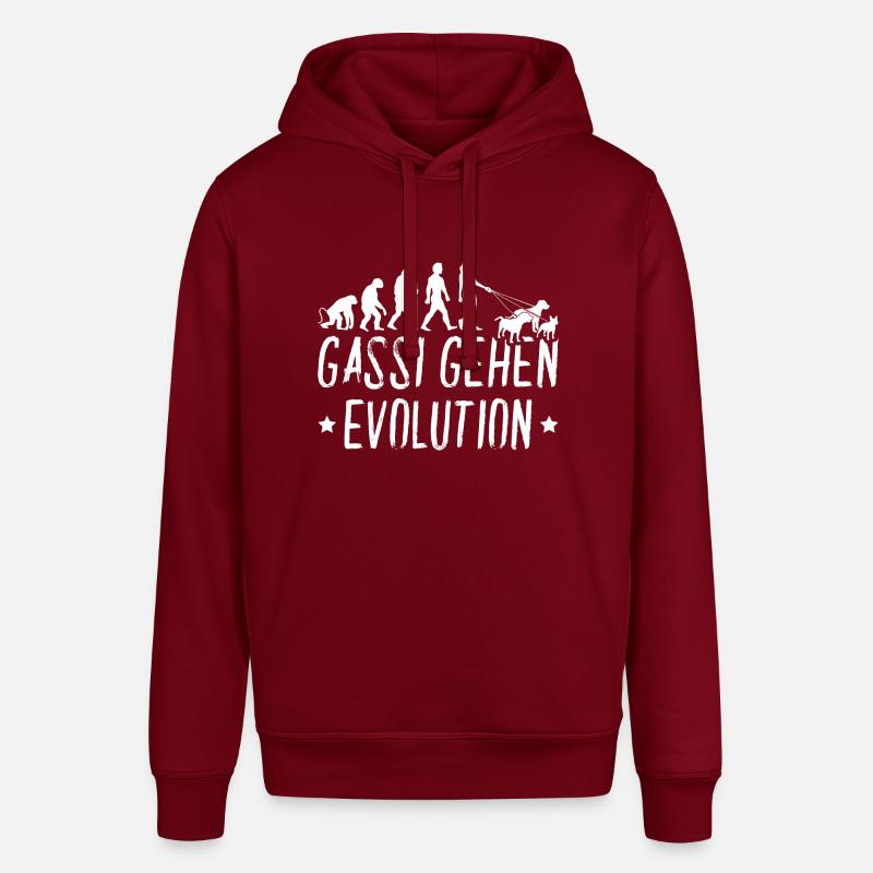 Gassi Gehen Evolution Hunde - Stanley/Stella Unisex Hoodie SOUNDER - Burgunderrot