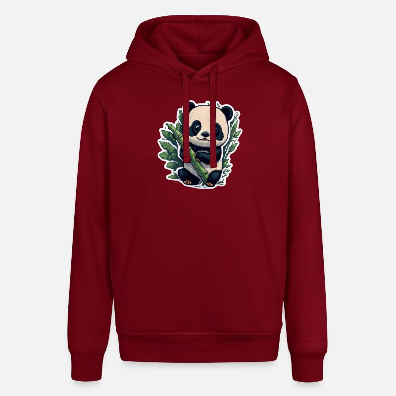 Panda mignon avec bambou - Sweat à capuche SOUNDER Stanley/Stella Unisexe - bordeaux