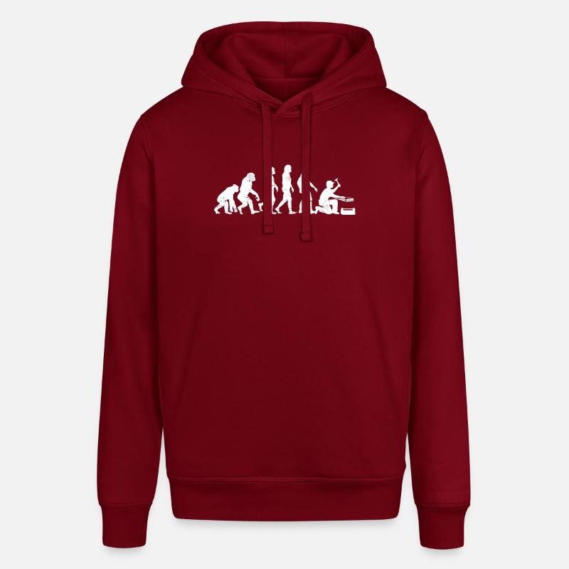 Zimmermann evolution geschenk beruf handwerker - Stanley/Stella Unisex Hoodie SOUNDER - Burgunderrot