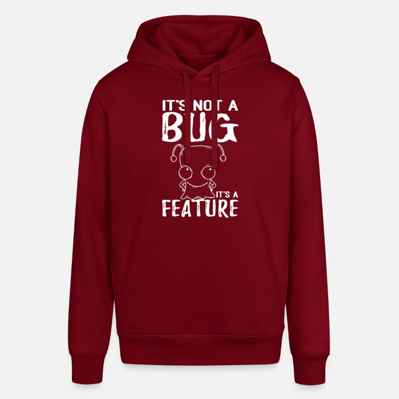 Kein Bug Sondern Ein Feature - Stanley/Stella Unisex Hoodie SOUNDER - Burgunderrot