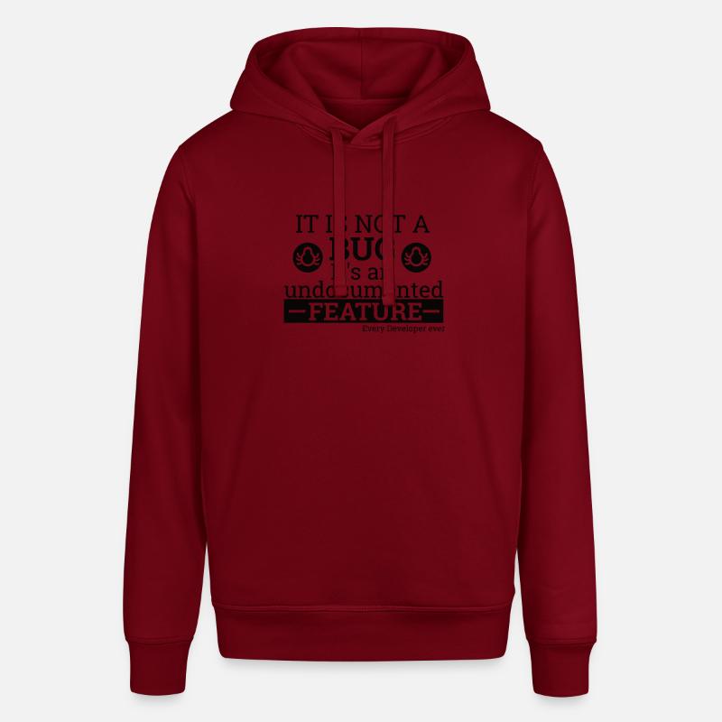 "Not a Bug" | Programmer, Programmer - Stanley/Stella SOUNDER Unisex Hoodie - burgundy